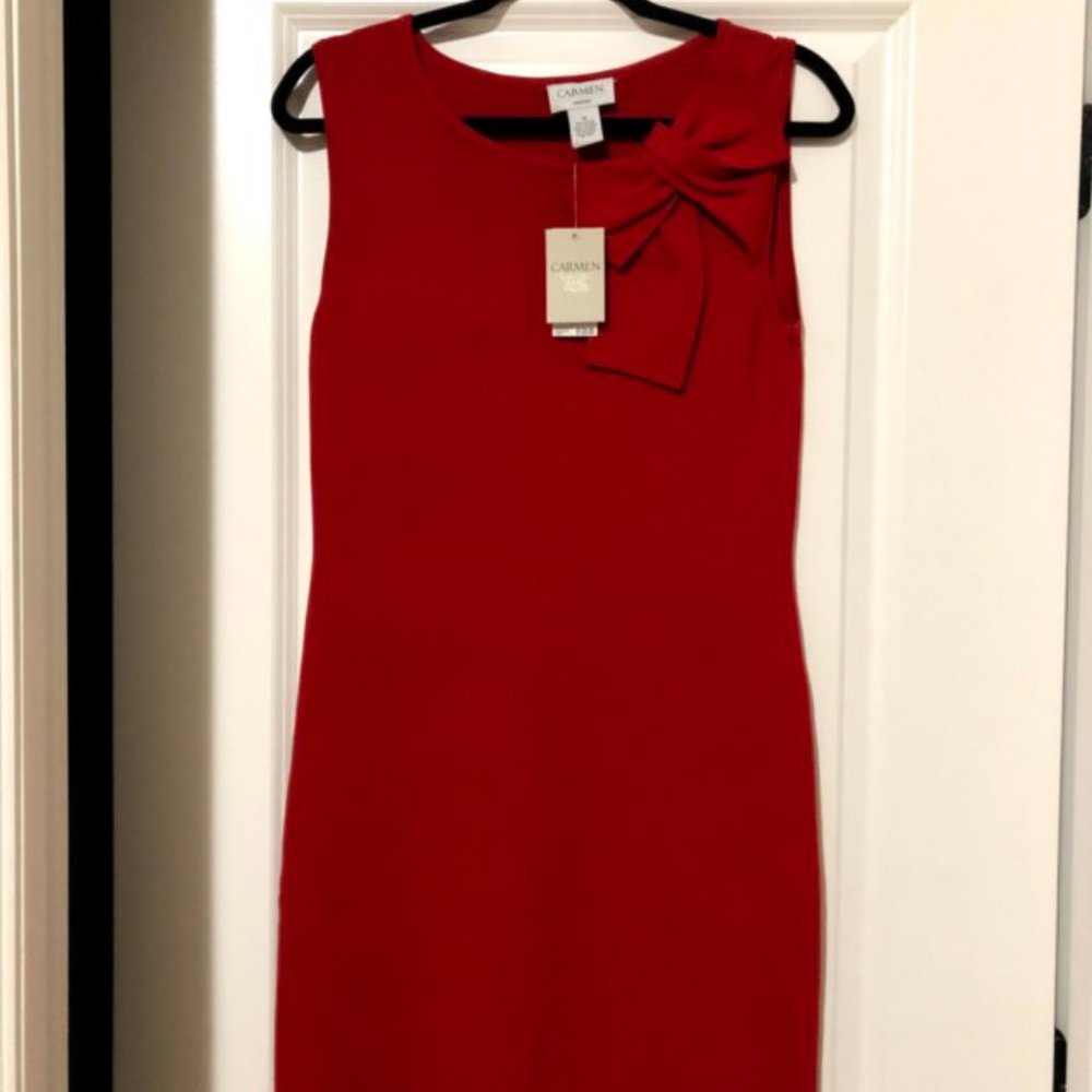 NWT Red Dress Sz M made by Carmen